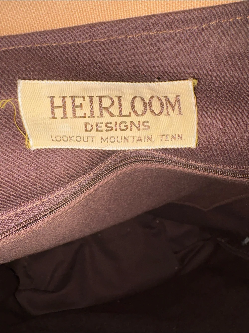 Vintage Heirloom Designs tote bag with bamboo handles